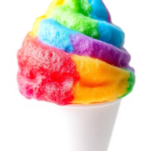 Rainbow snow cone